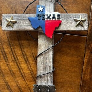 Texas Flag Cross Wall Decor